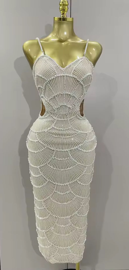 Pearl Luxe – Sexy Bodycon Maxi Dress