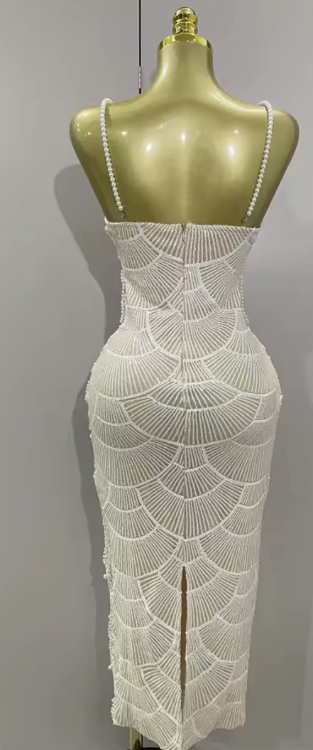 Pearl Luxe – Sexy Bodycon Maxi Dress