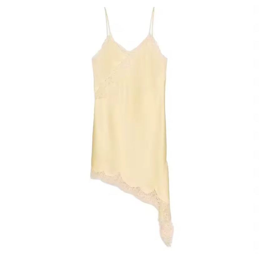 Lace Allure – Sexy Asymmetrical Mini Dress